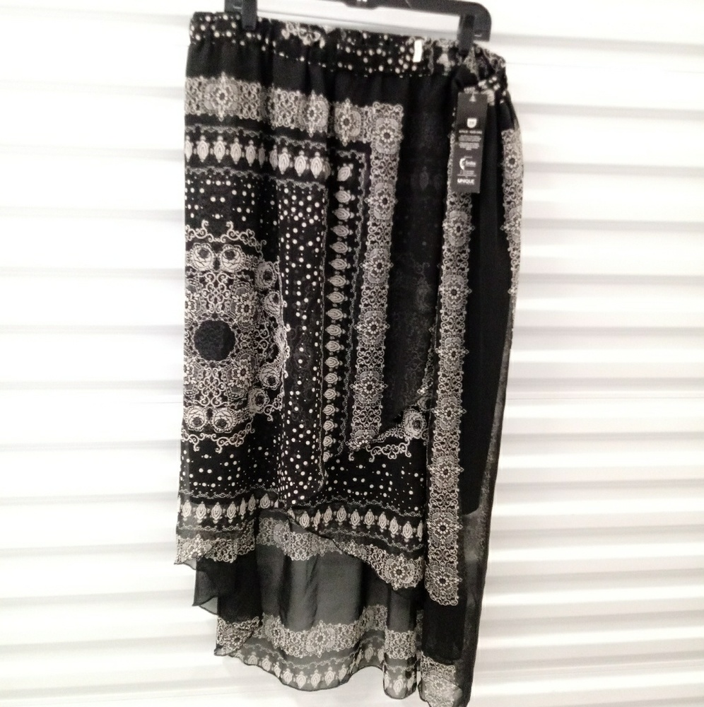 New Mlle Gabrielle Plus Size Asymmetric  Skirt 3X